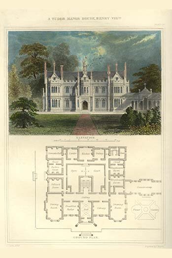 Tudor Manor House Henry VIII By Richard Brown Print 